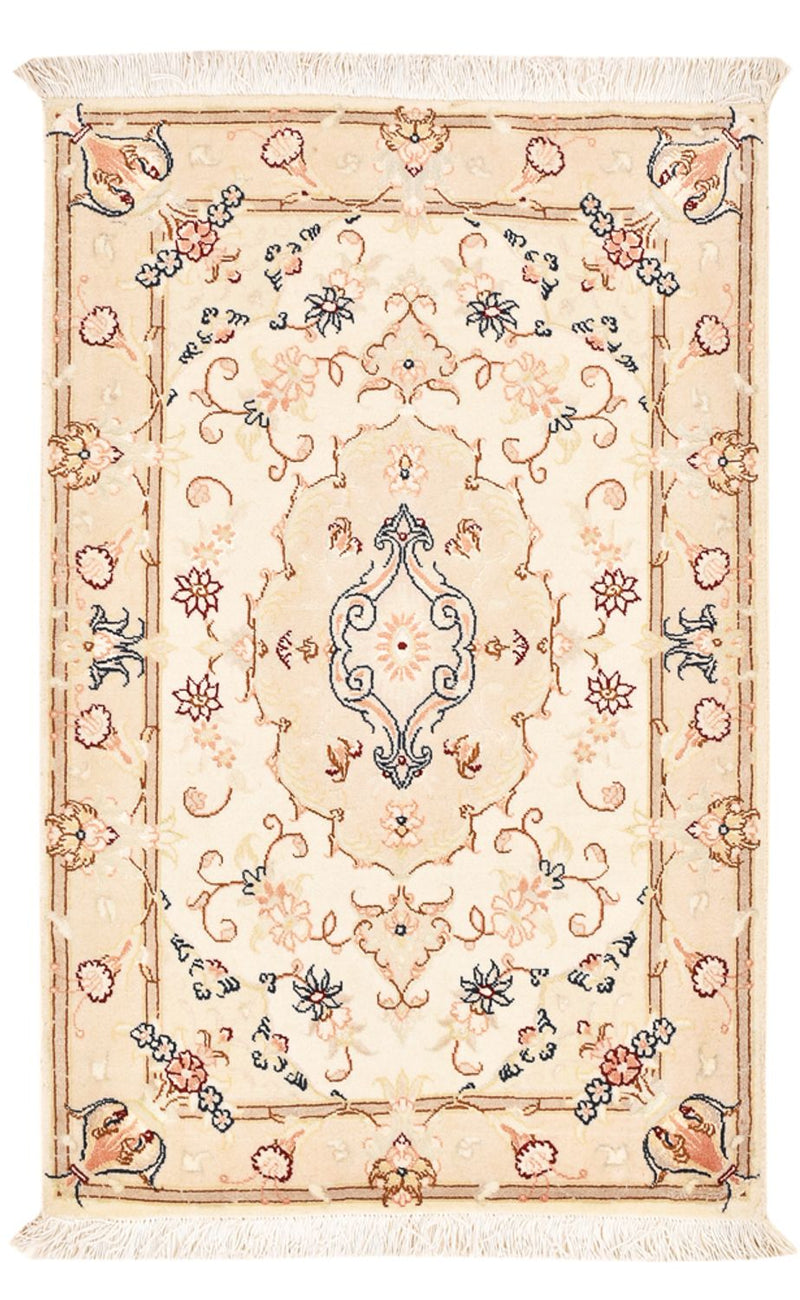 Persisk tæppe - Tabriz - Royal - 90 x 60 cm - lys beige
