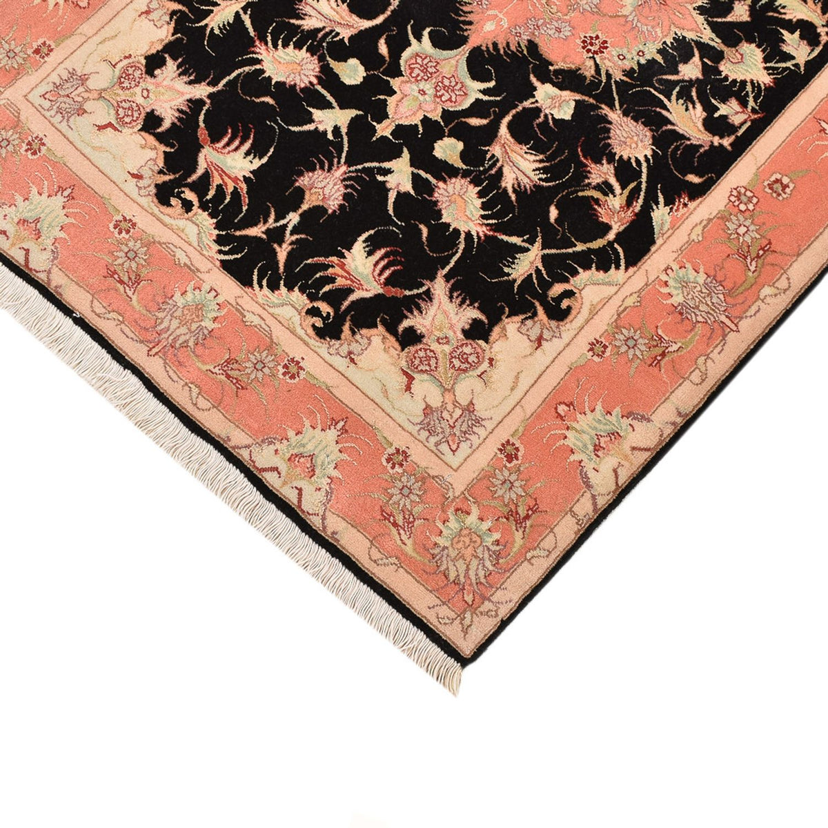 Persisk tæppe - Tabriz - Royal - 116 x 75 cm - mørkeblå