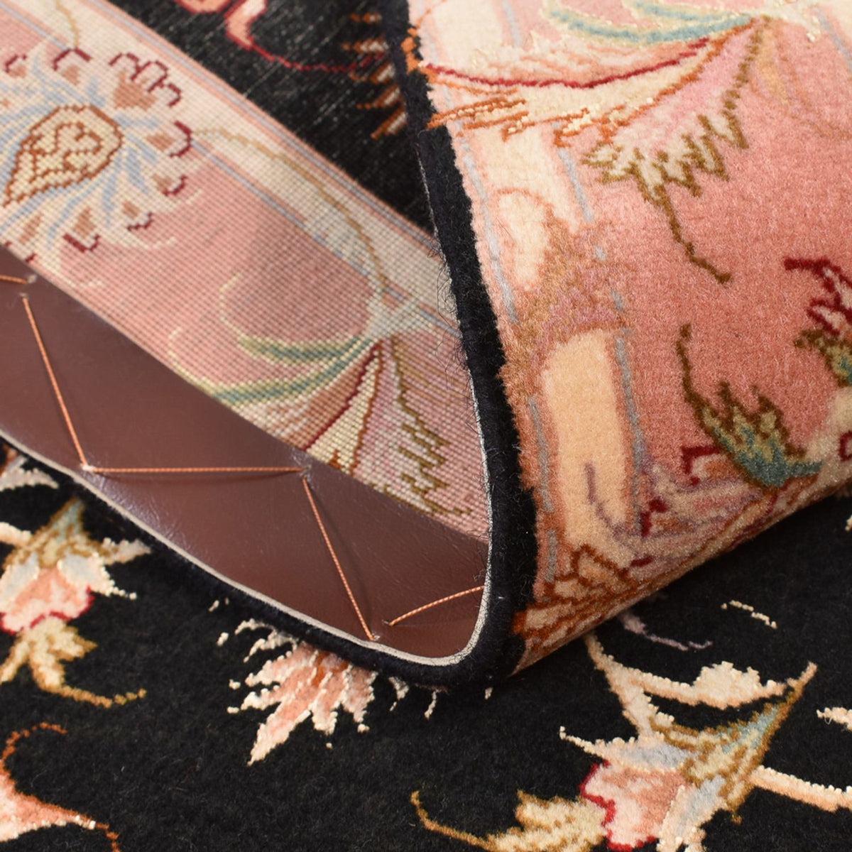 Persisk tæppe - Tabriz - Royal - 123 x 74 cm - mørkeblå