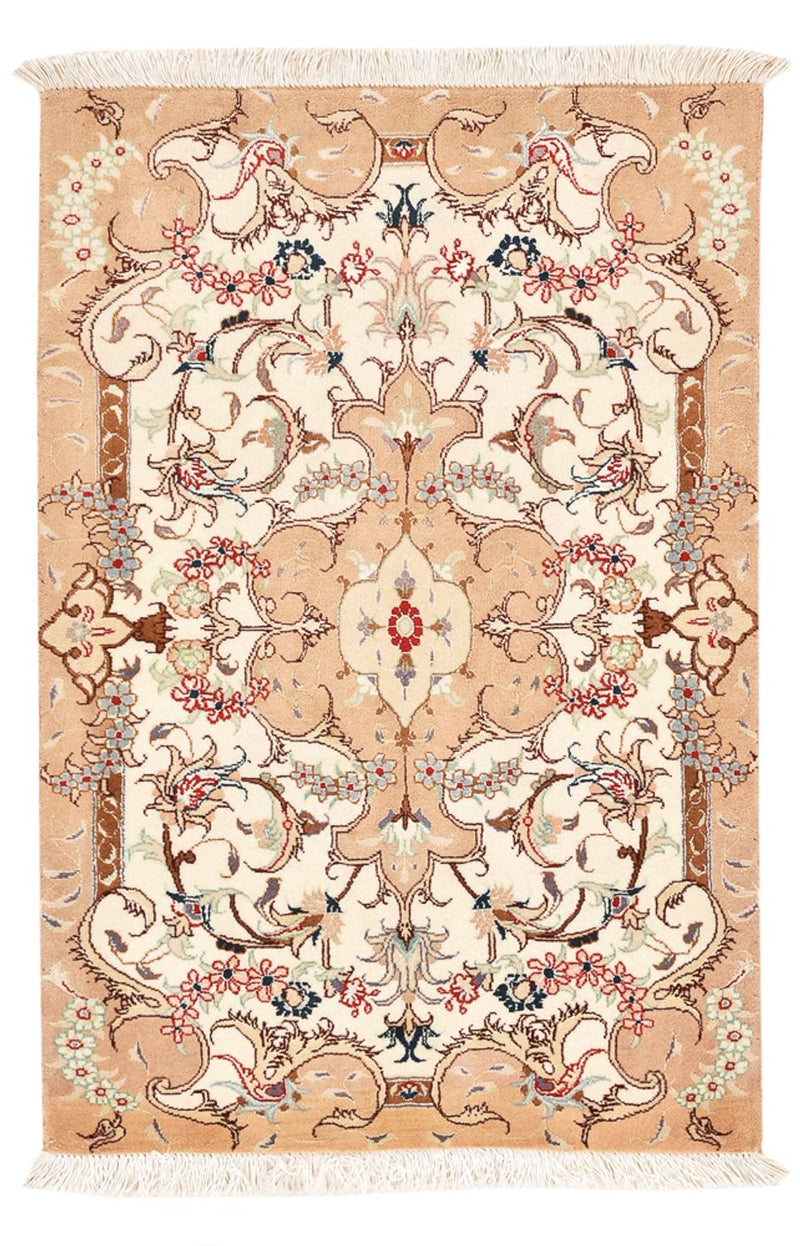Persisk tæppe - Tabriz - Royal - 92 x 59 cm - lys beige