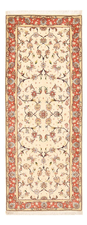 Løber Persisk tæppe - Tabriz - Royal - 204 x 80 cm - beige