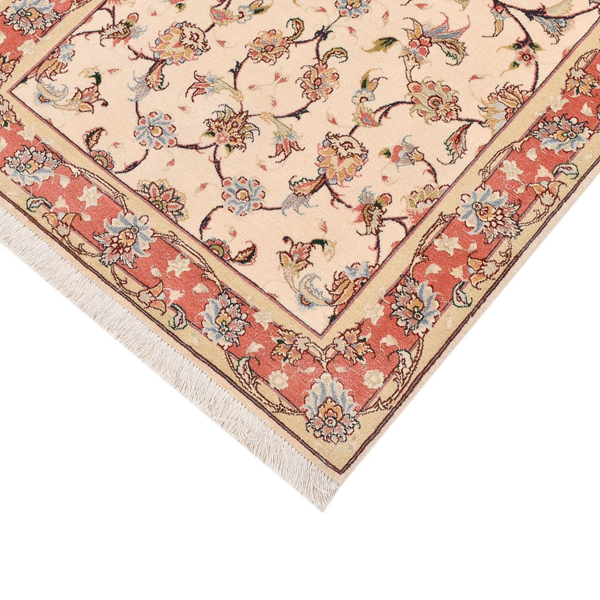 Løber Persisk tæppe - Tabriz - Royal - 204 x 80 cm - beige