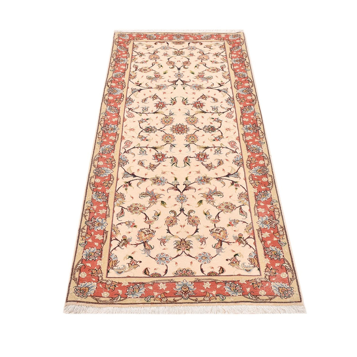 Løber Persisk tæppe - Tabriz - Royal - 204 x 80 cm - beige