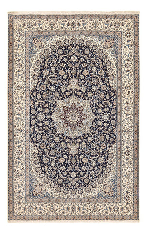 Persisk tæppe - Nain - Premium - 308 x 211 cm - mørkeblå