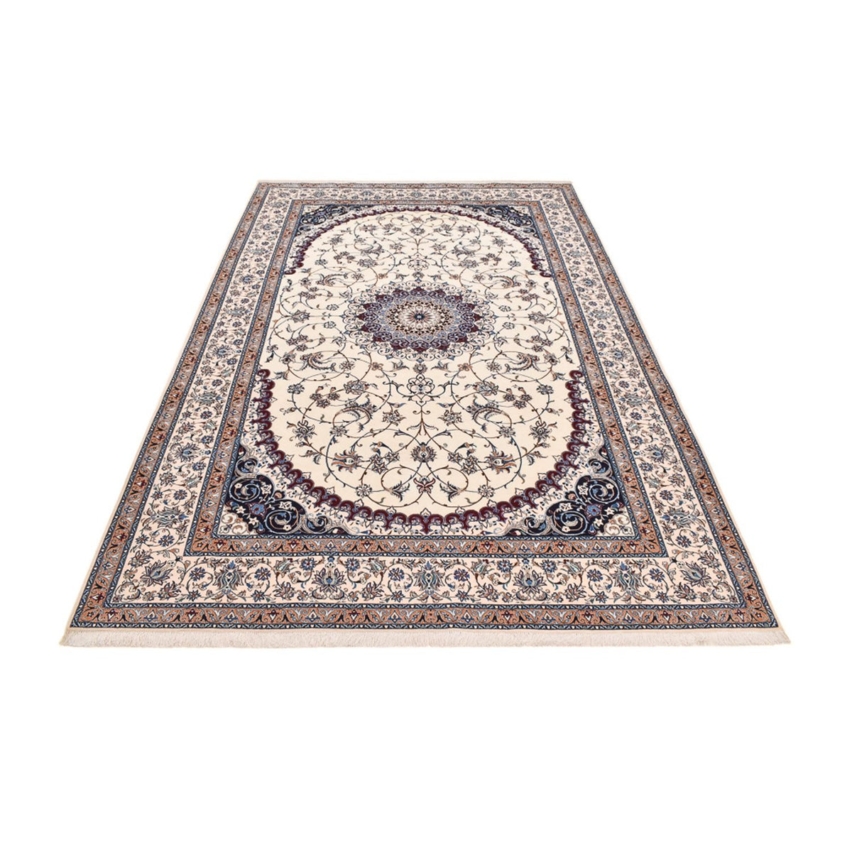 Persisk tæppe - Nain - Premium - 321 x 210 cm - creme