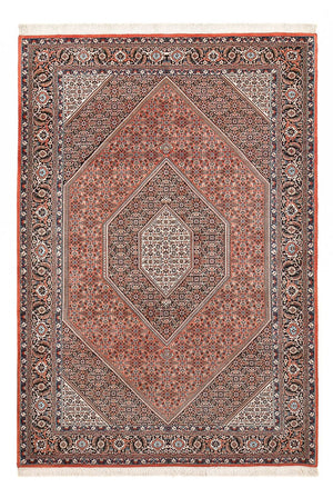 Persisk tæppe - Bijar - 295 x 200 cm - mørkerød