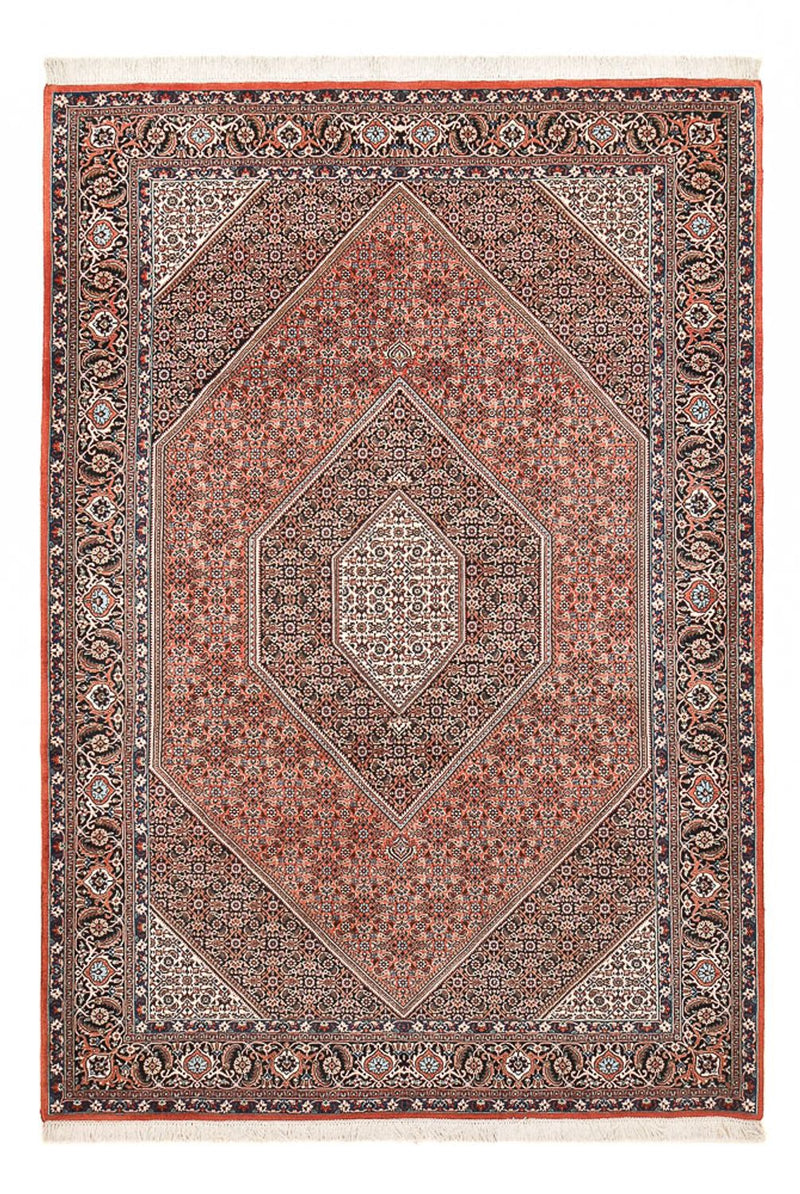 Persisk tæppe - Bijar - 295 x 200 cm - mørkerød