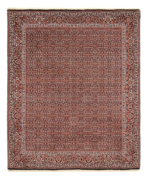Persisk tæppe - Bijar - 255 x 207 cm - mørkerød