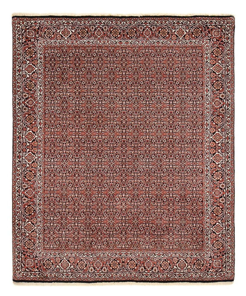 Persisk tæppe - Bijar - 255 x 207 cm - mørkerød