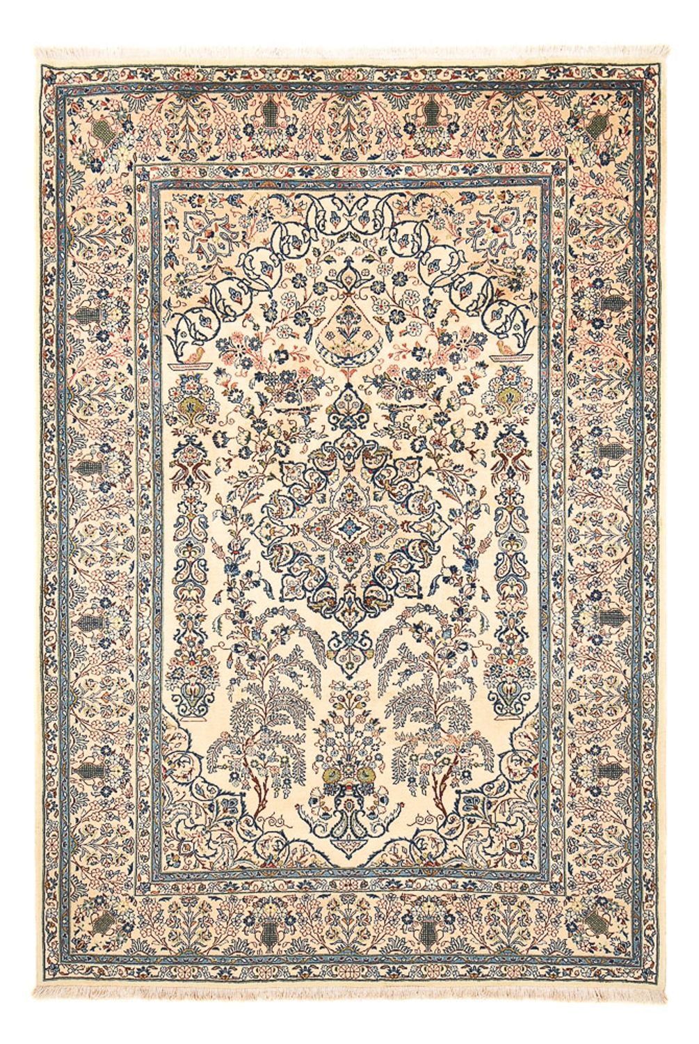 Persisk tæppe - Keshan - 305 x 206 cm - creme