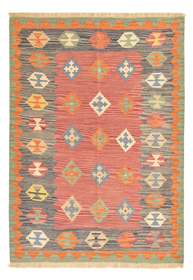 Kelim-tæppe - orientalsk - 209 x 151 cm - flerfarvet