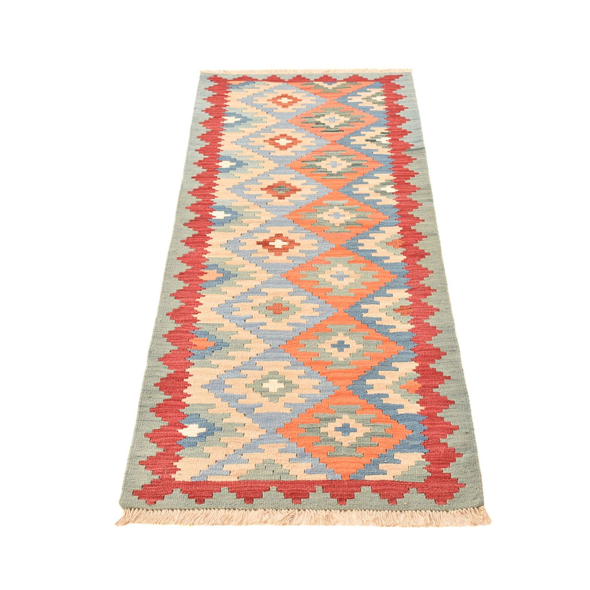 Løber Kelim-tæppe - orientalsk - 194 x 66 cm - flerfarvet