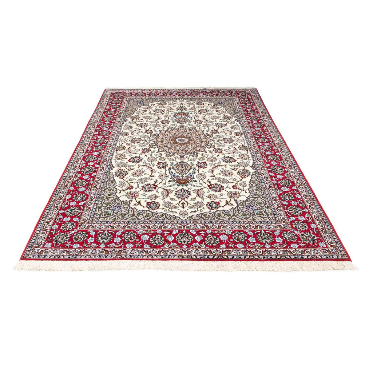 Persisk tæppe - Isfahan - Premium - 248 x 159 cm - beige
