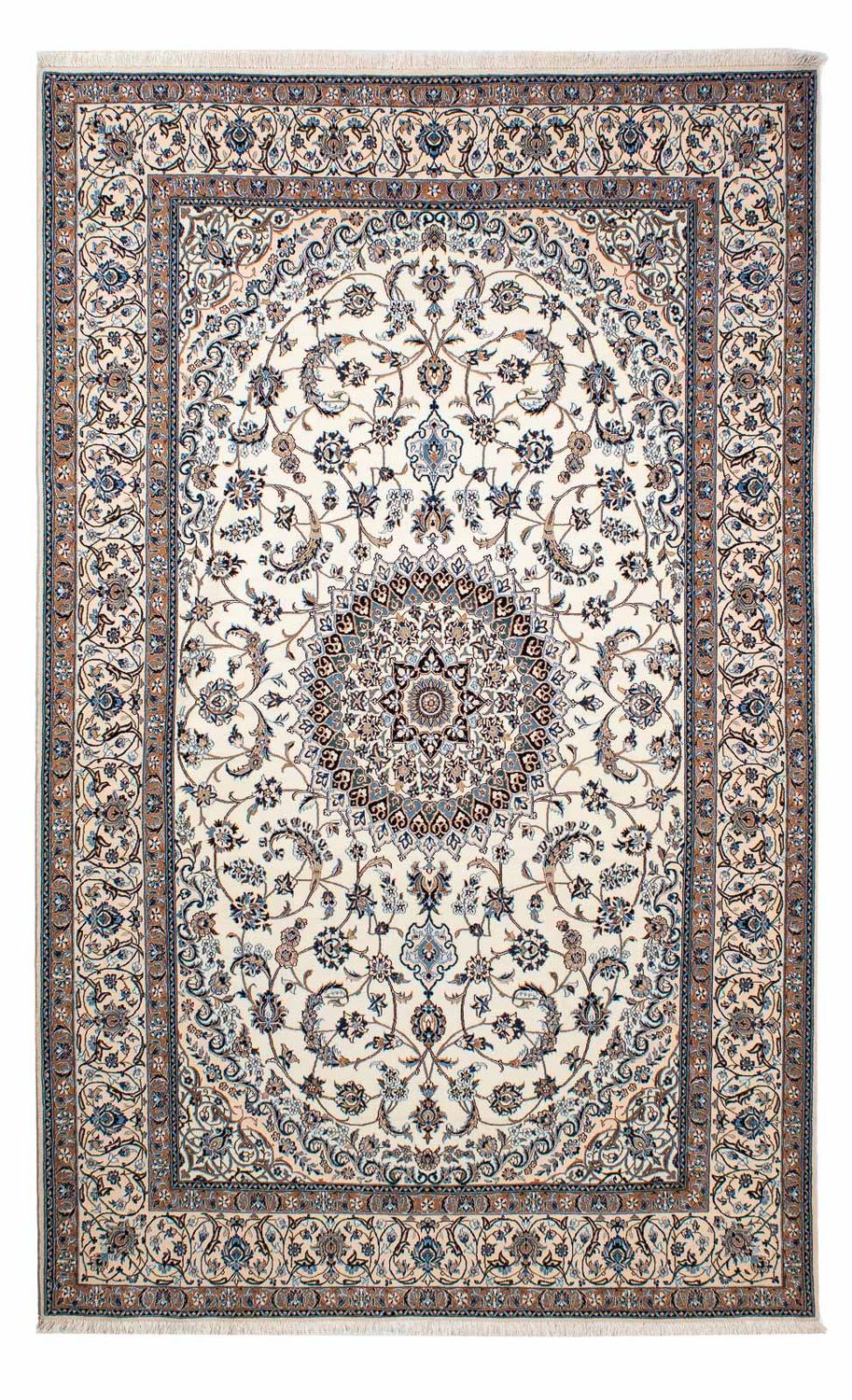 Persisk tæppe - Nain - Premium - 252 x 157 cm - beige