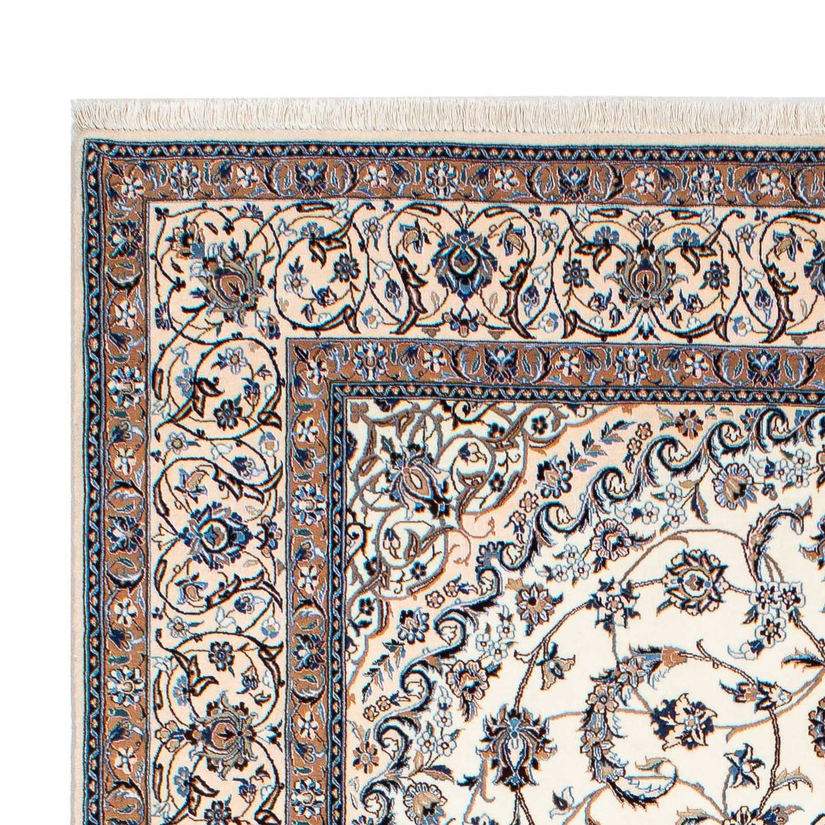 Persisk tæppe - Nain - Premium - 252 x 157 cm - beige