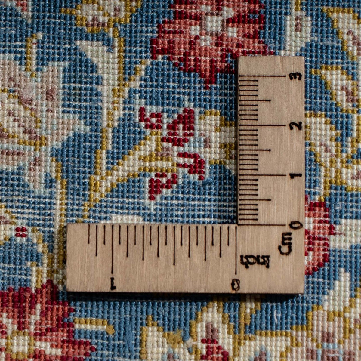 Silketæppe - Ghom Silk - Premium - 44 x 27 cm - mørkeblå