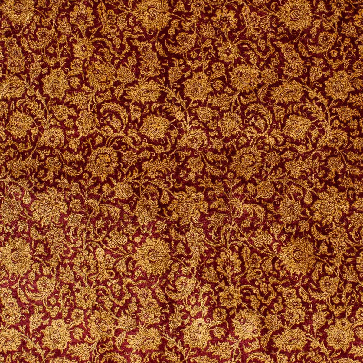 Silketæppe - Ghom Silk - Premium - 216 x 132 cm - mørkeblå