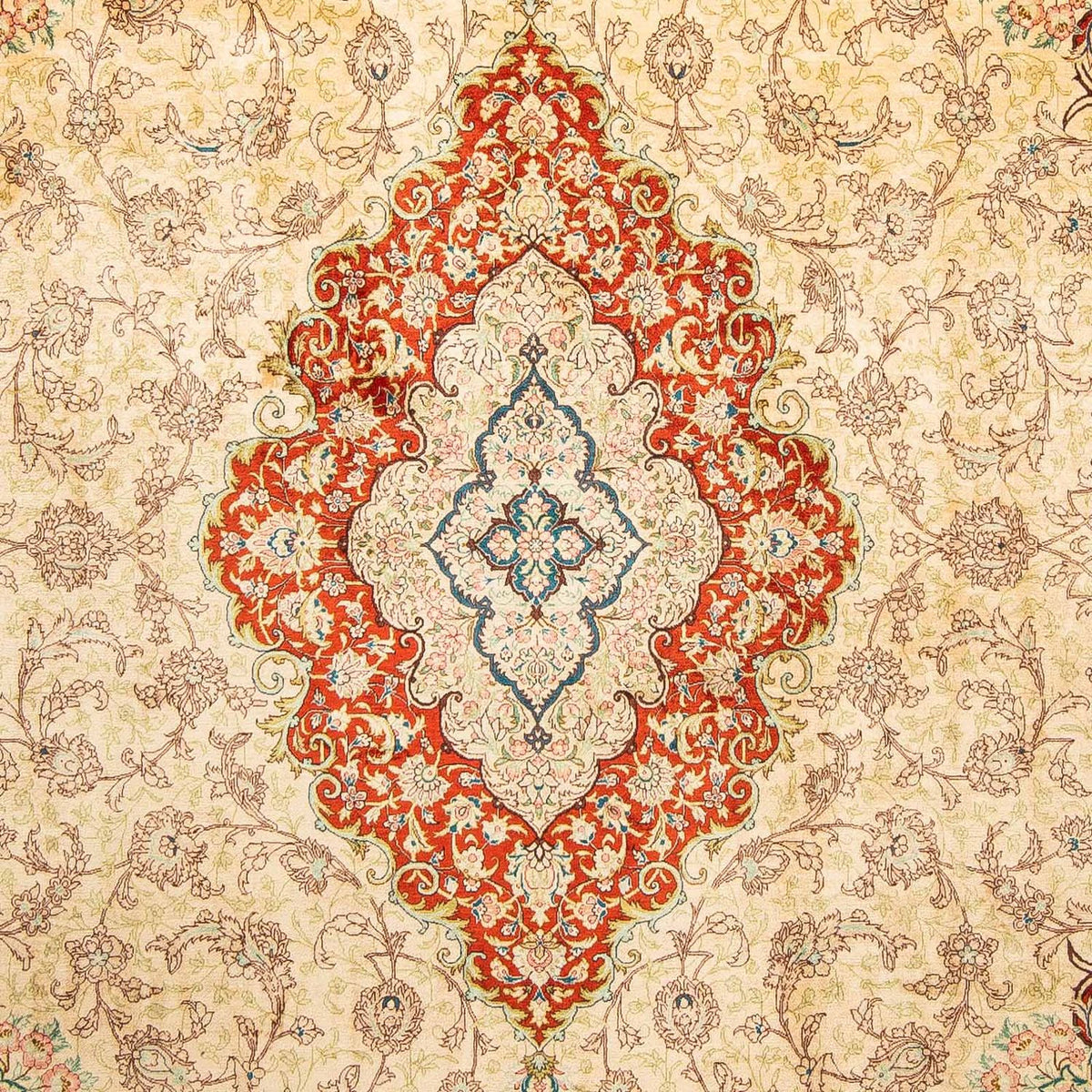 Persisk tæppe - Ghom - 312 x 198 cm - rød