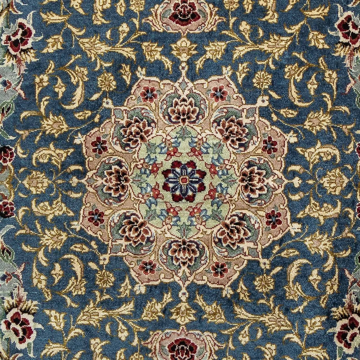Persisk tæppe - Ghom - 80 x 55 cm - mørkeblå