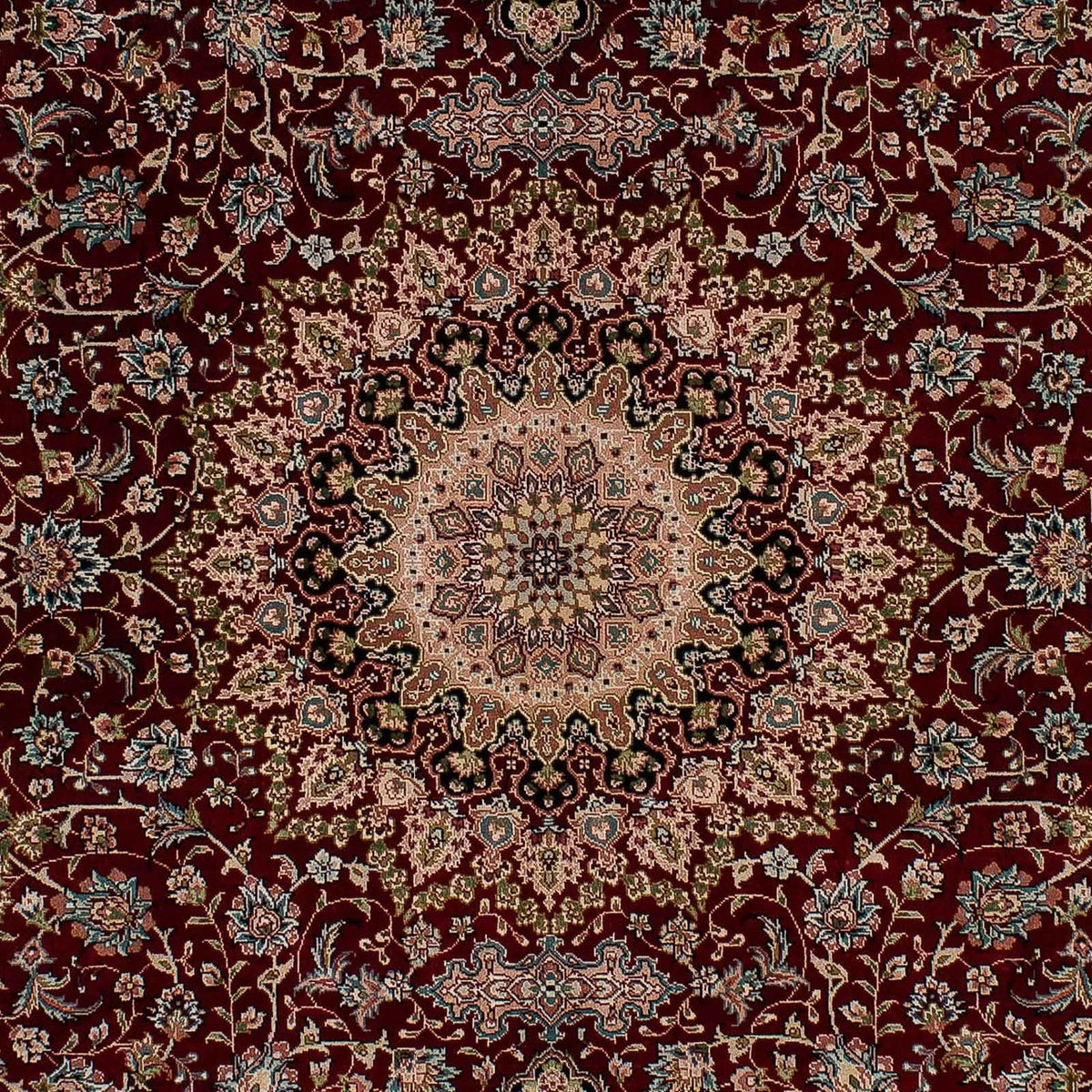 Silketæppe - China Silk - 183 x 122 cm - mørkerød