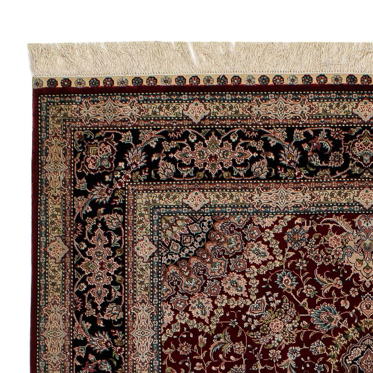 Silketæppe - China Silk - 183 x 122 cm - mørkerød
