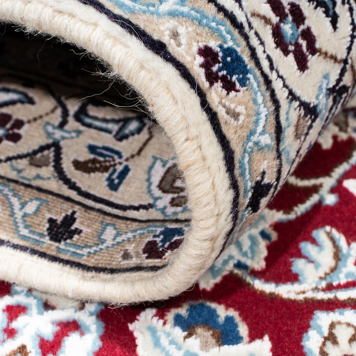 Persisk tæppe - Nain - Royal - 173 x 114 cm - mørkerød