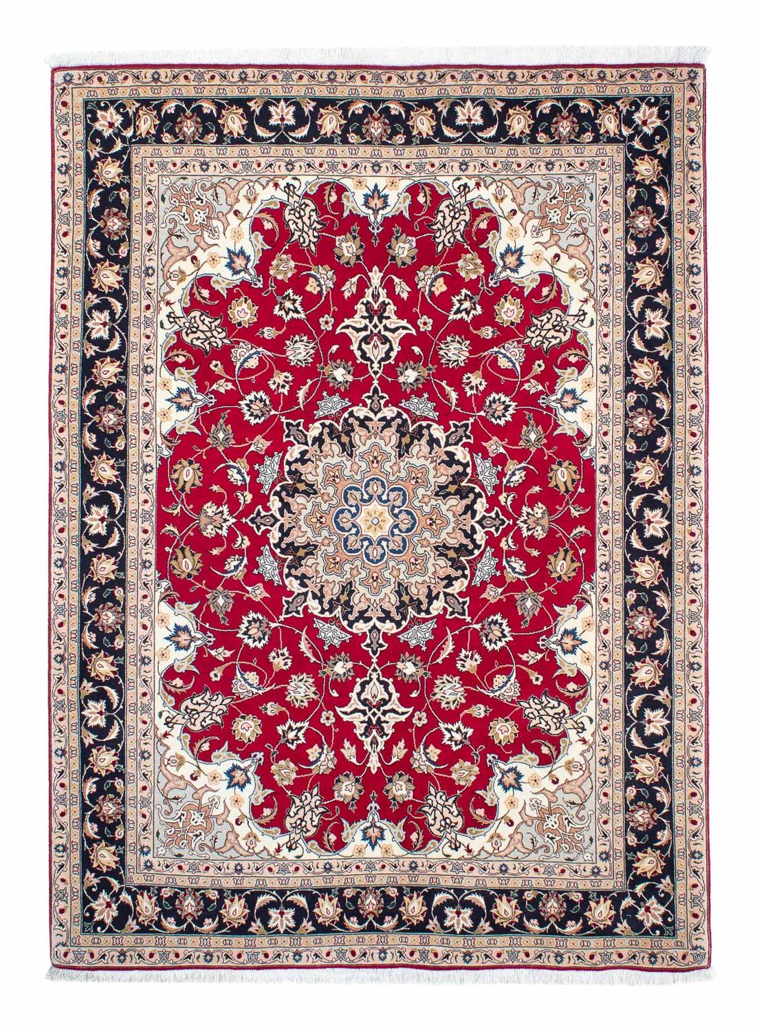 Persisk tæppe - Tabriz - Royal - 210 x 154 cm - rød