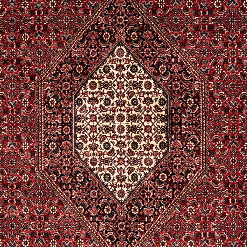 Persisk tæppe - Bijar - 240 x 166 cm - mørkerød