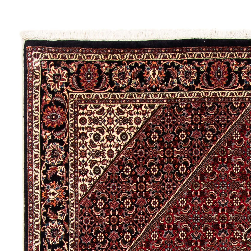 Persisk tæppe - Bijar - 240 x 166 cm - mørkerød