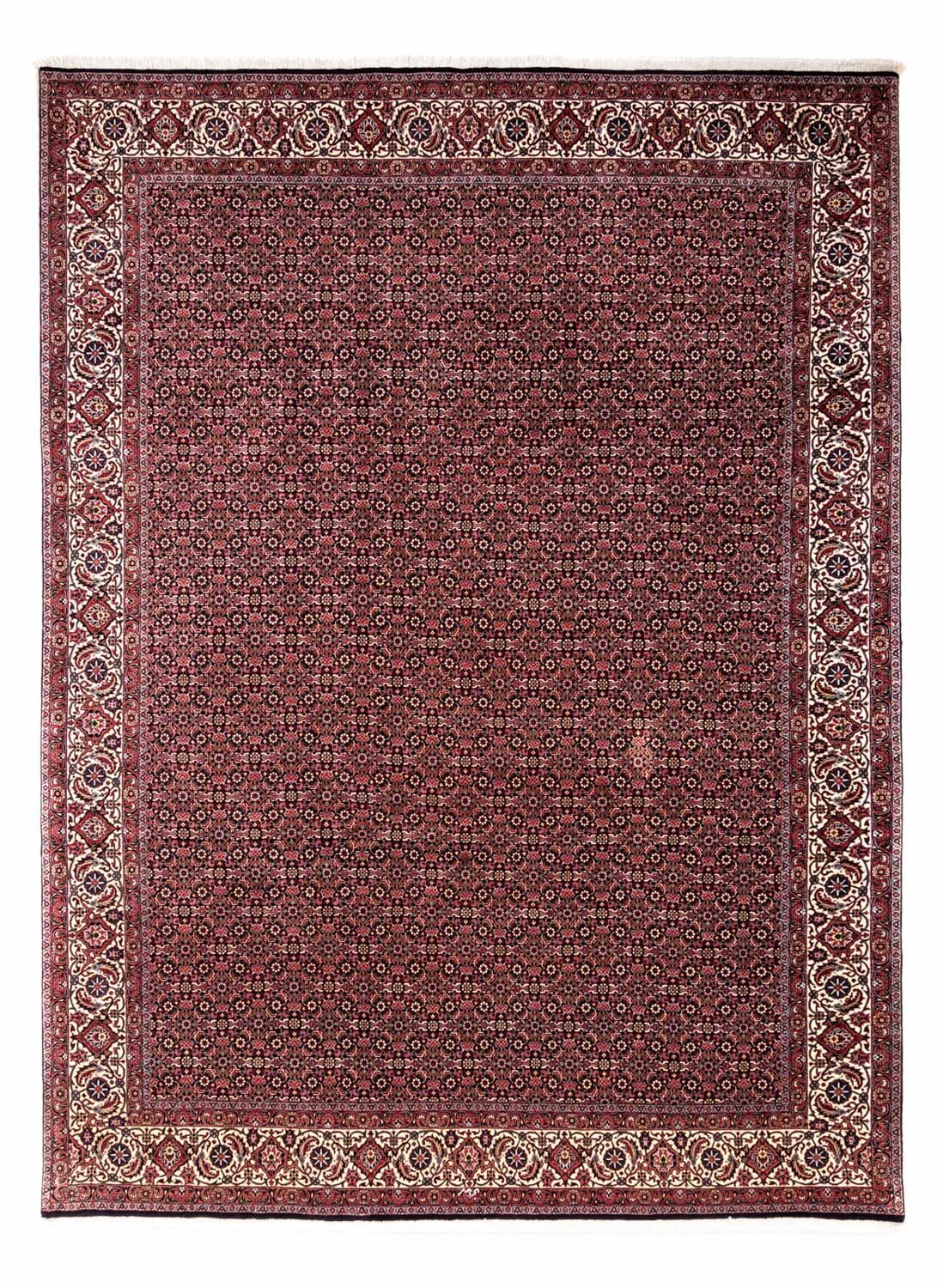 Persisk tæppe - Bijar - Royal - 346 x 250 cm - mørkerød