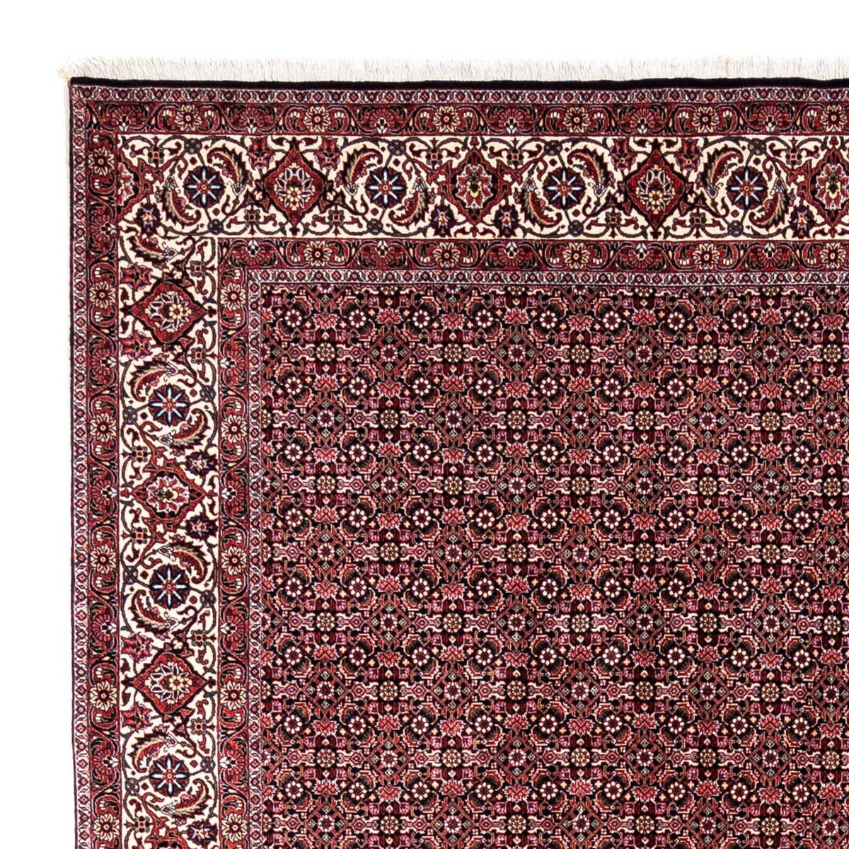 Persisk tæppe - Bijar - Royal - 346 x 250 cm - mørkerød