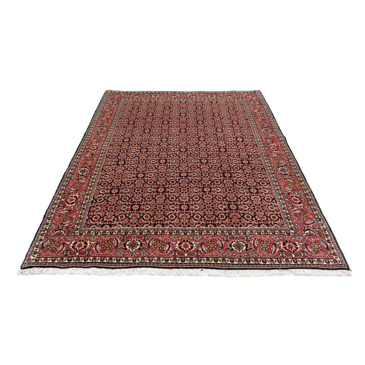 Persisk tæppe - Bijar - 217 x 141 cm - mørkeblå