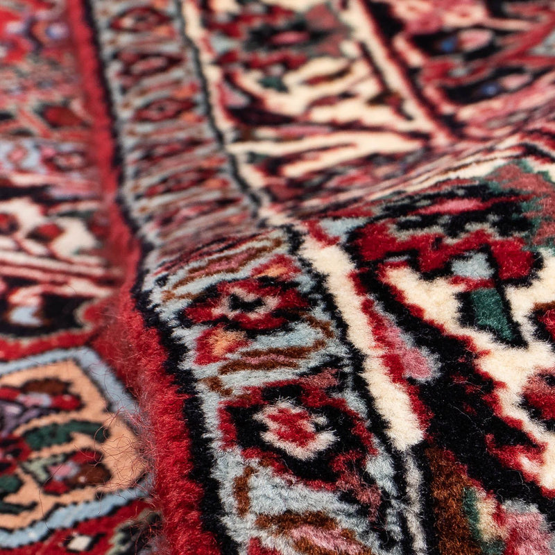 Persisk tæppe - Bijar - 303 x 250 cm - mørkerød