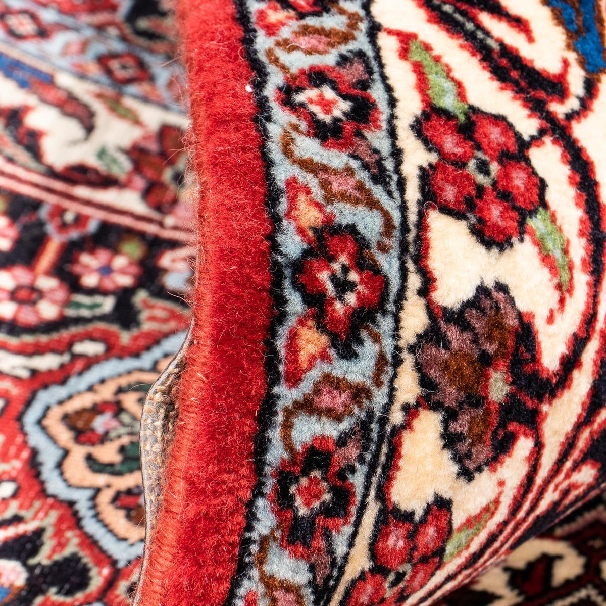 Persisk tæppe - Bijar - 357 x 250 cm - lysrød