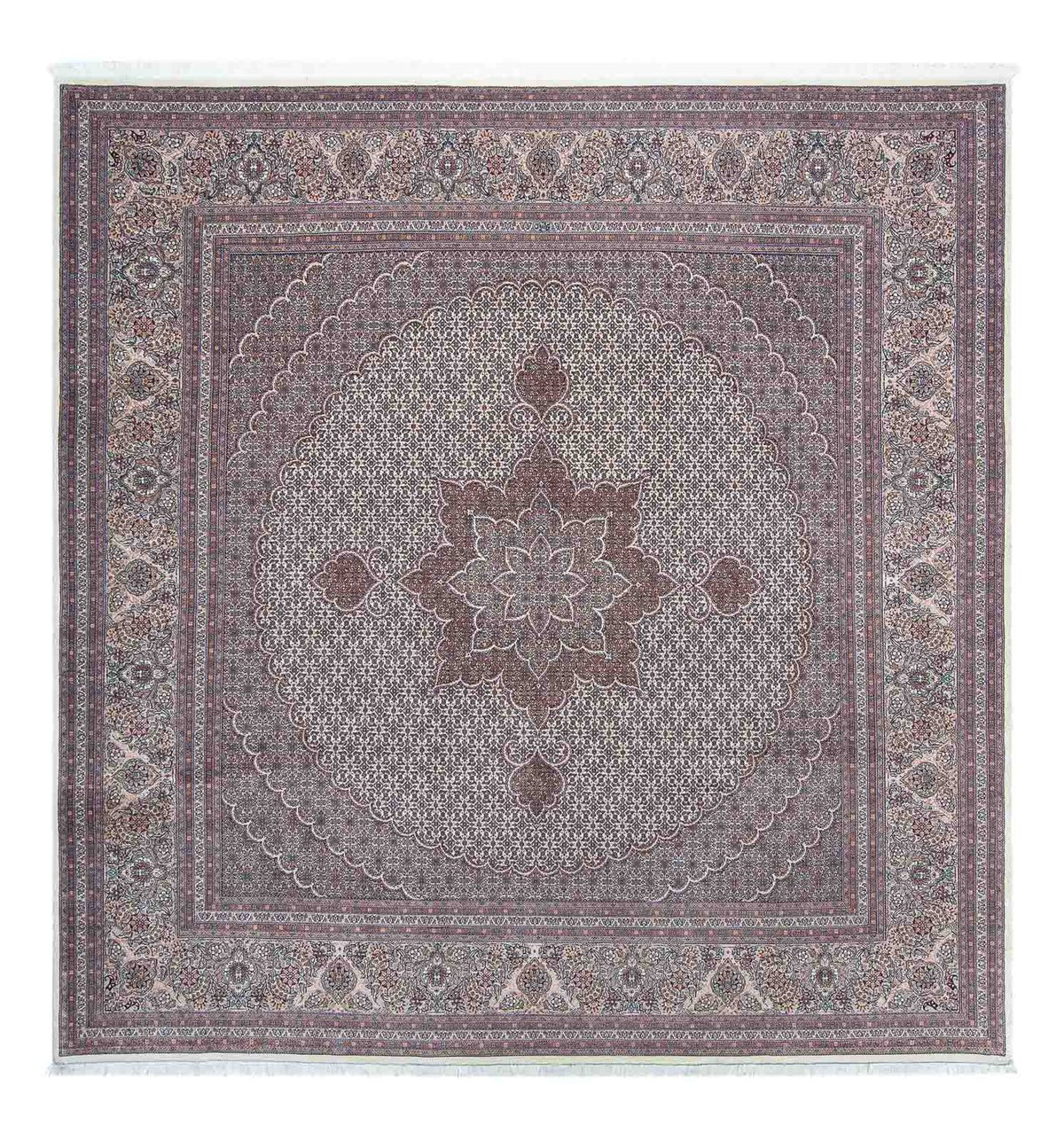 Persisk tæppe - Tabriz firkantet  - 258 x 252 cm - grå