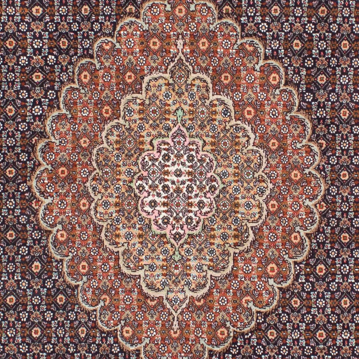 Persisk tæppe - Tabriz - 205 x 154 cm - mørkebrun