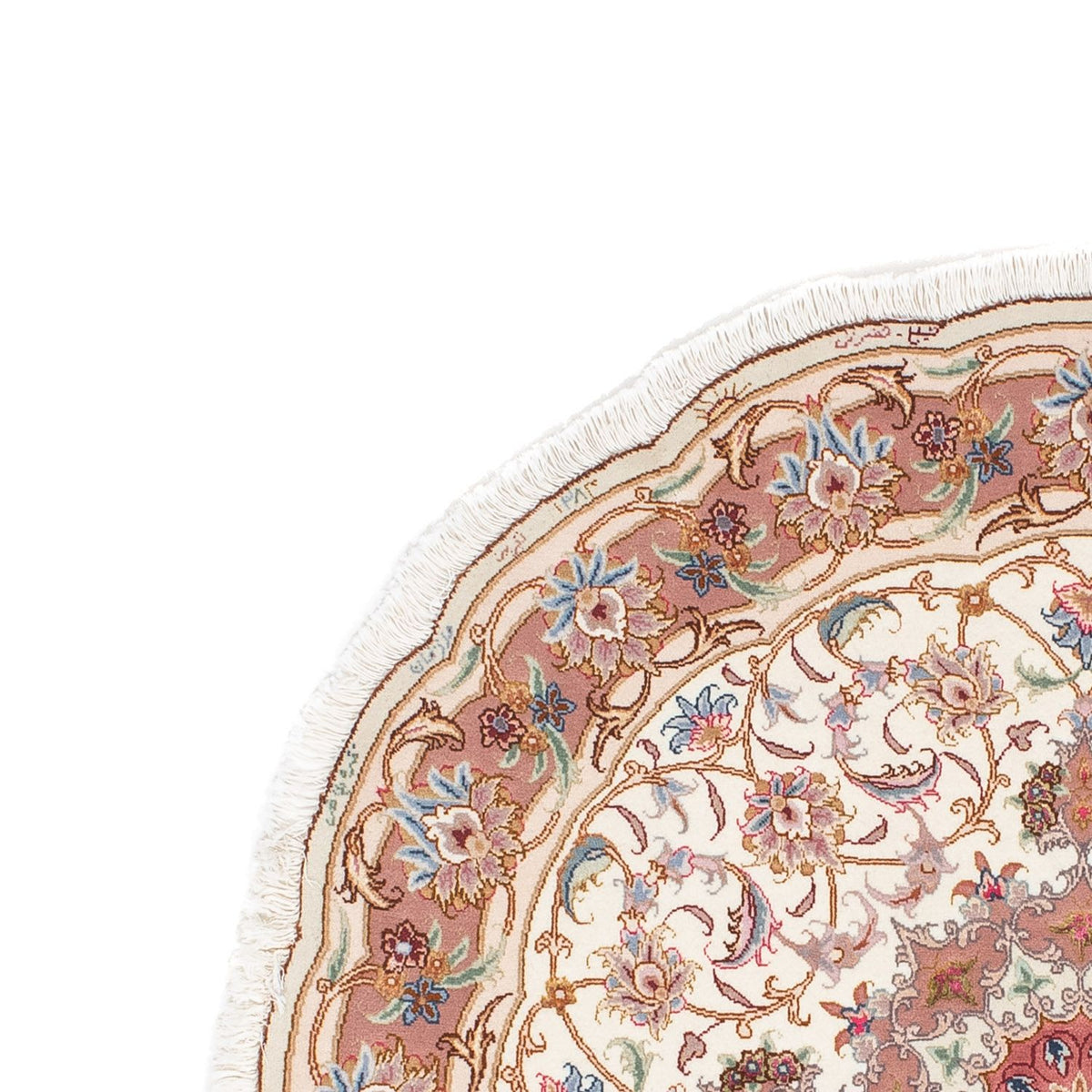 Persisk tæppe - Tabriz - Royal rundt - 105 x 105 cm - beige