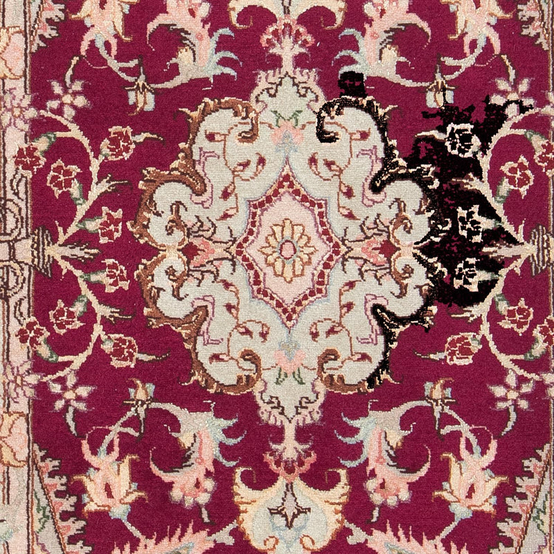 Persisk tæppe - Tabriz - Royal - 87 x 59 cm - mørkerød