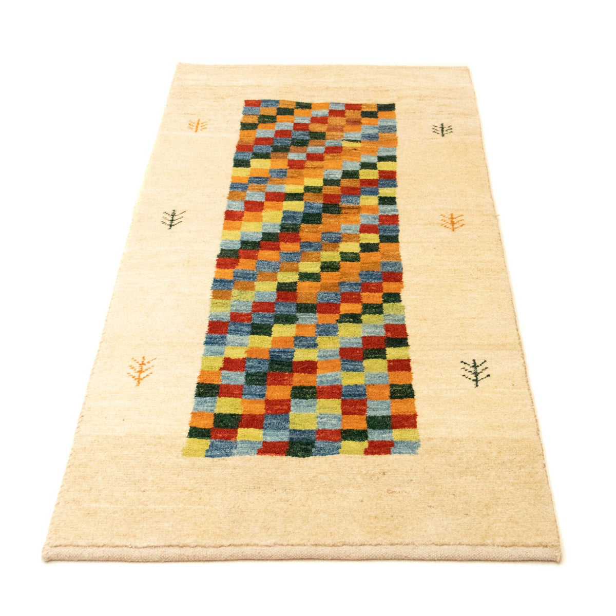 Gabbeh-tæppe - Persisk - 140 x 68 cm - flerfarvet