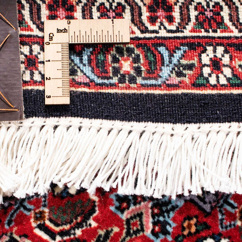 Persisk tæppe - Bijar - 246 x 167 cm - mørkerød