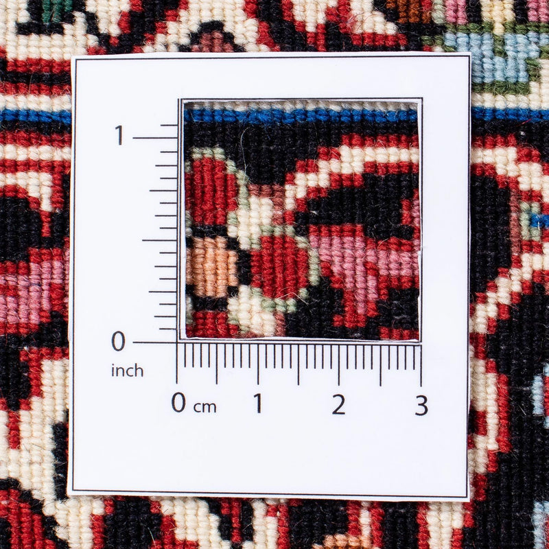 Persisk tæppe - Bijar - 240 x 168 cm - mørkerød