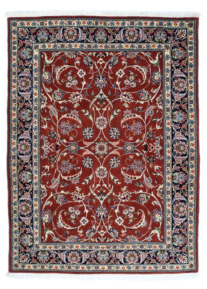 Persisk tæppe - Ghom - 181 x 136 cm - mørkerød
