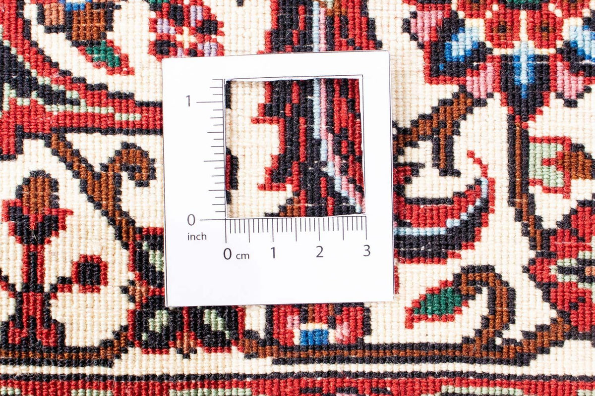 Persisk tæppe - Bijar - 350 x 251 cm - mørkerød