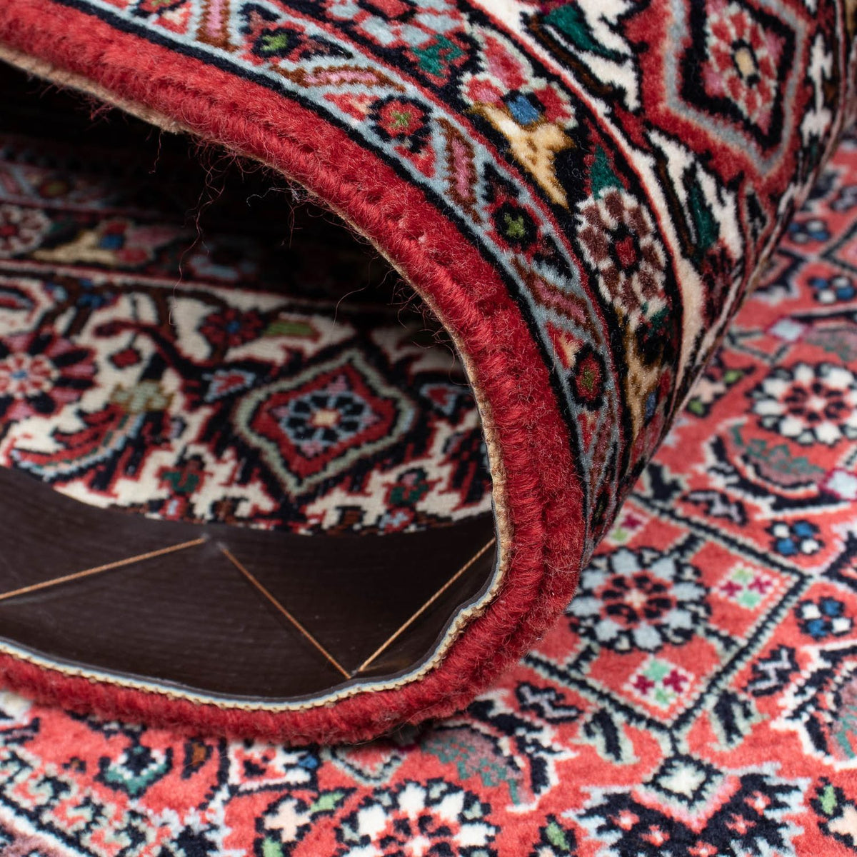 Persisk tæppe - Bijar - 210 x 135 cm - lysrød