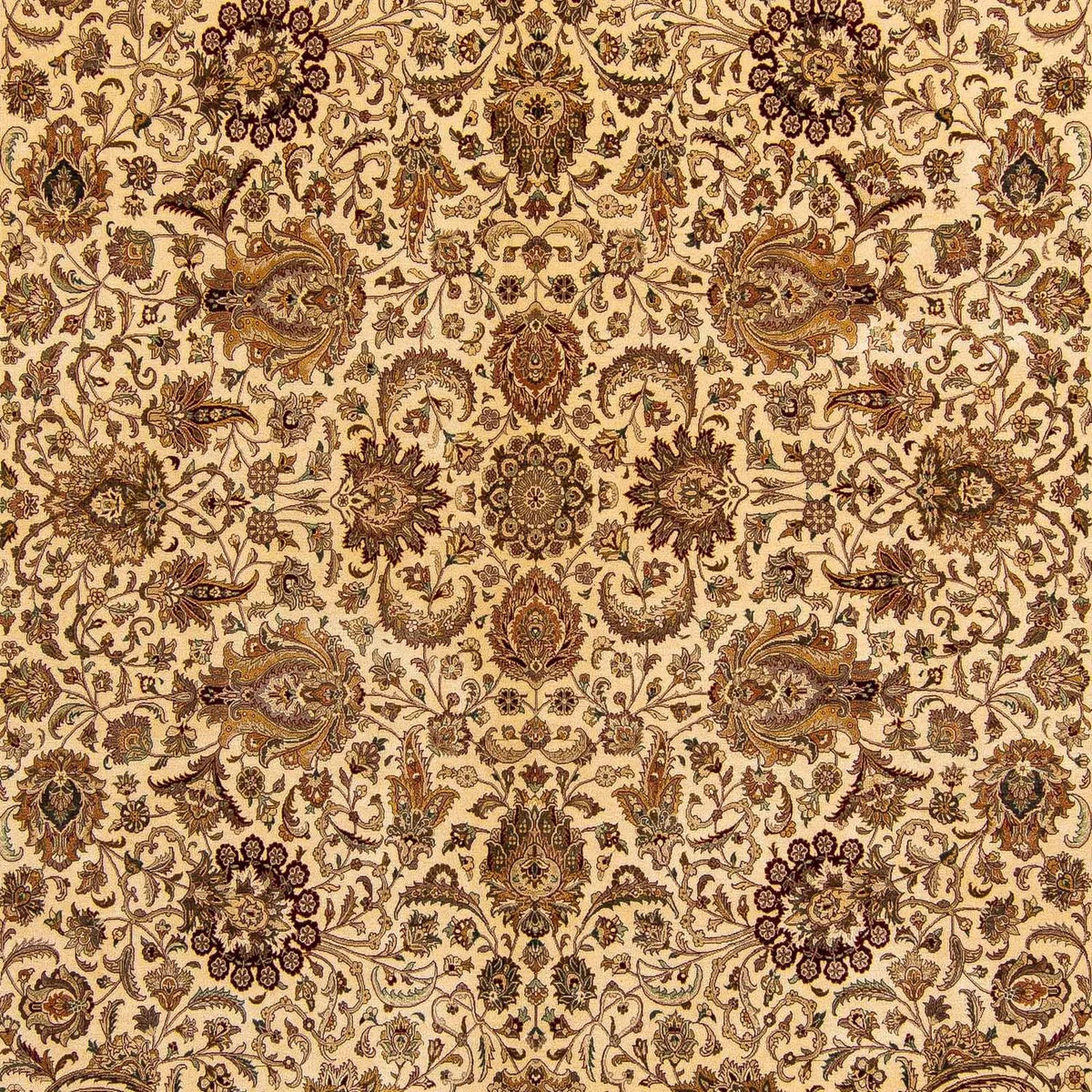 Vintage tæppe - 433 x 306 cm - lys brun