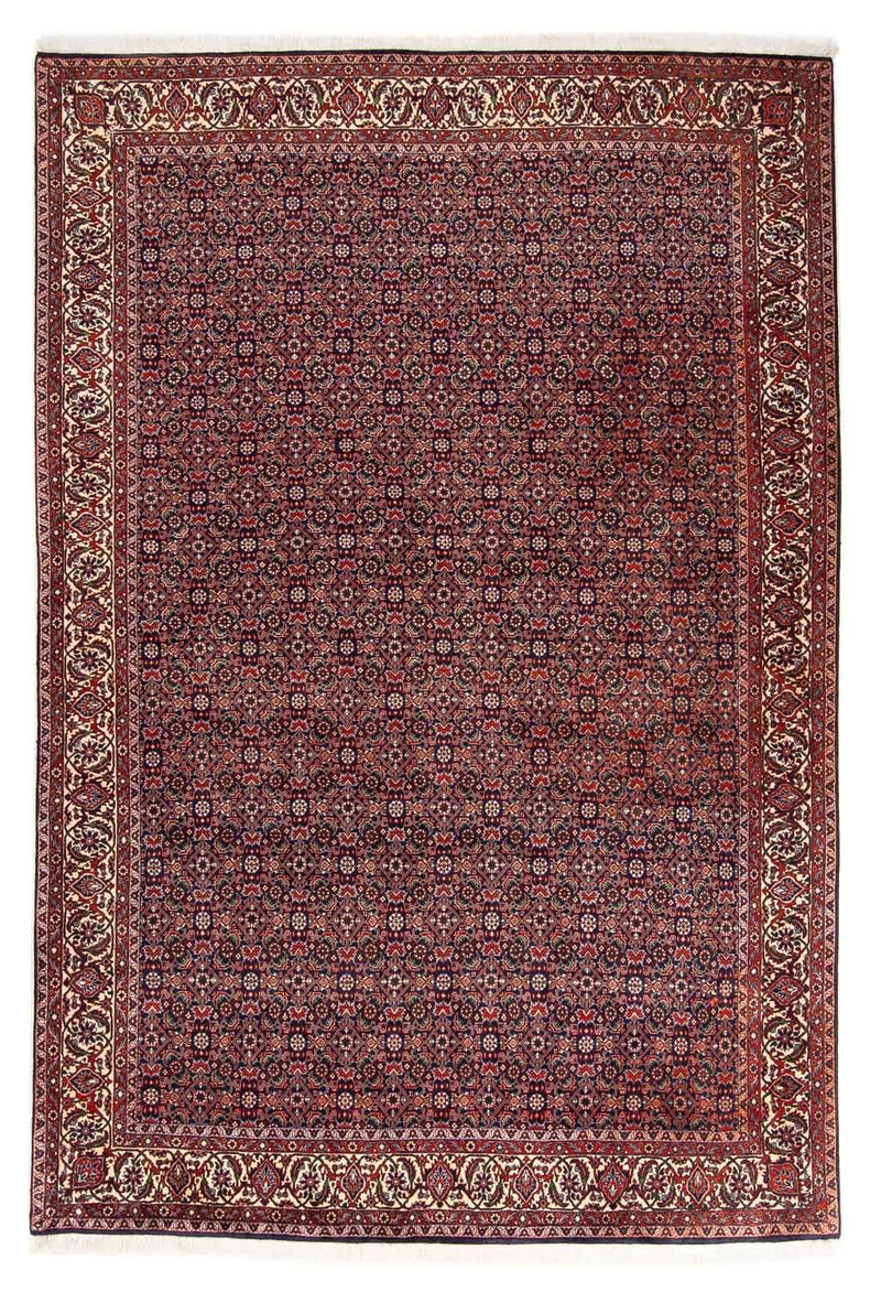 Persisk tæppe - Bijar - 237 x 168 cm - lysrød