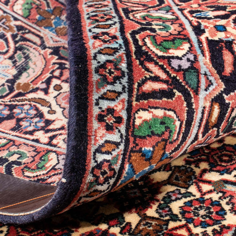 Persisk tæppe - Bijar - 348 x 252 cm - mørkerød