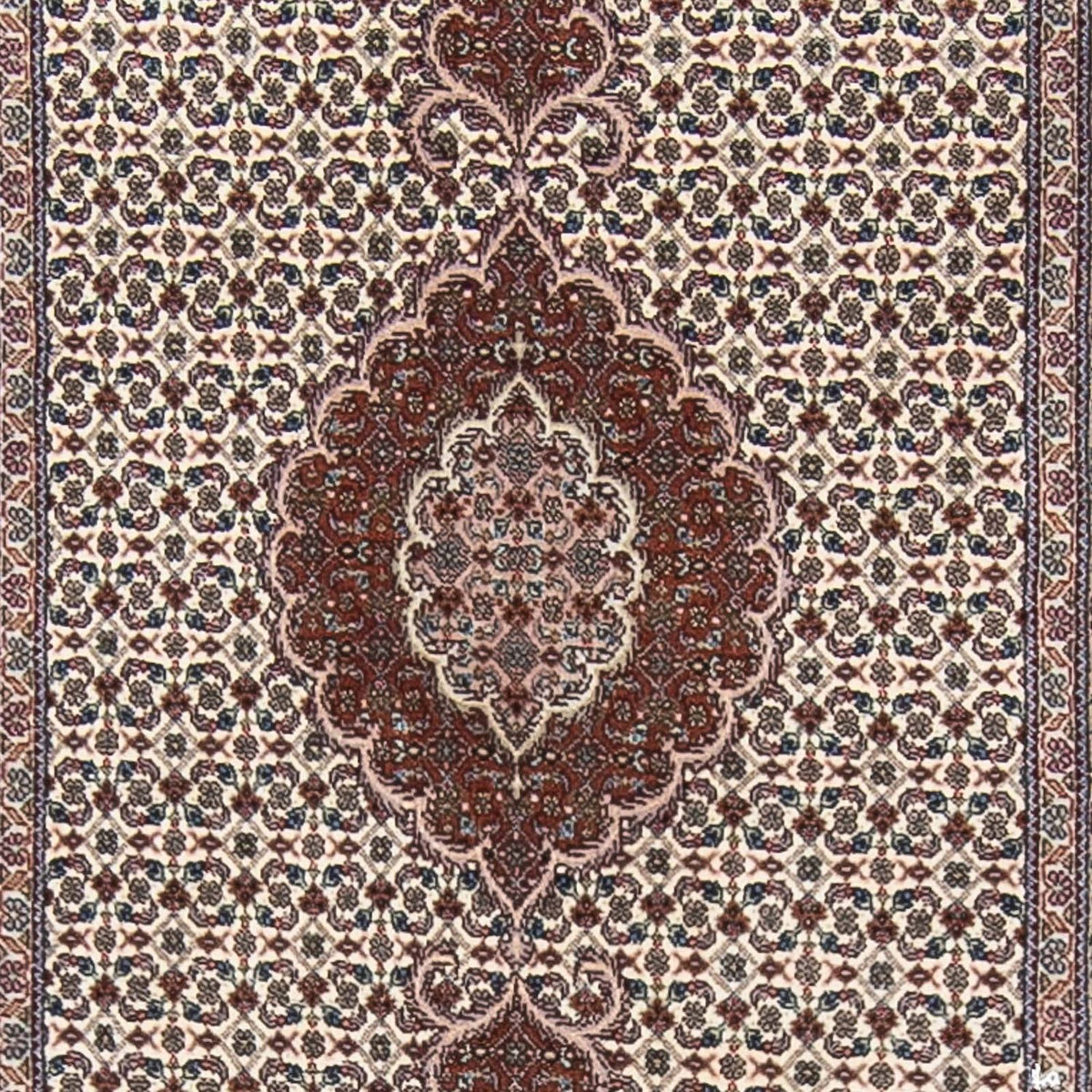 Løber Persisk tæppe - Tabriz - 402 x 82 cm - flerfarvet