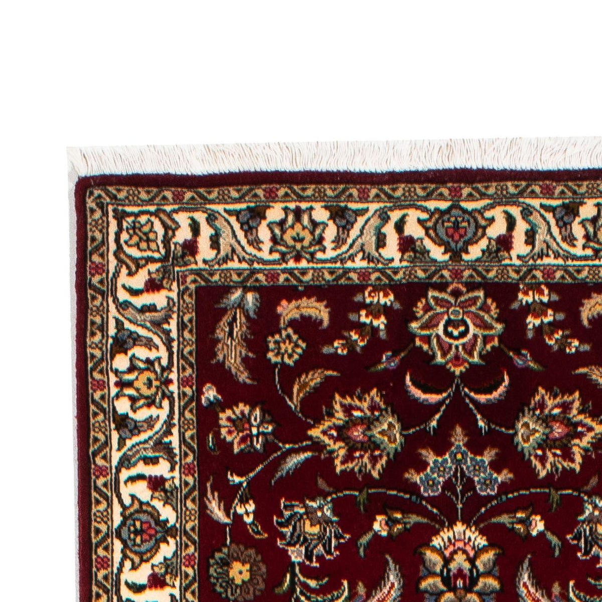 Løber Persisk tæppe - Tabriz - Royal - 316 x 75 cm - mørkerød