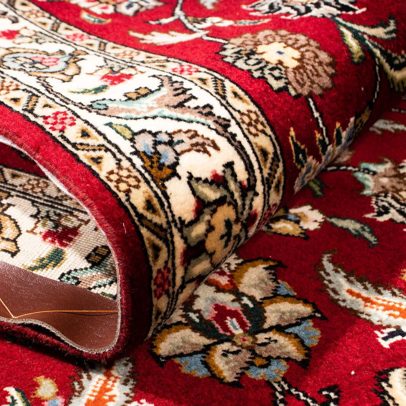 Løber Persisk tæppe - Tabriz - Royal - 316 x 75 cm - mørkerød